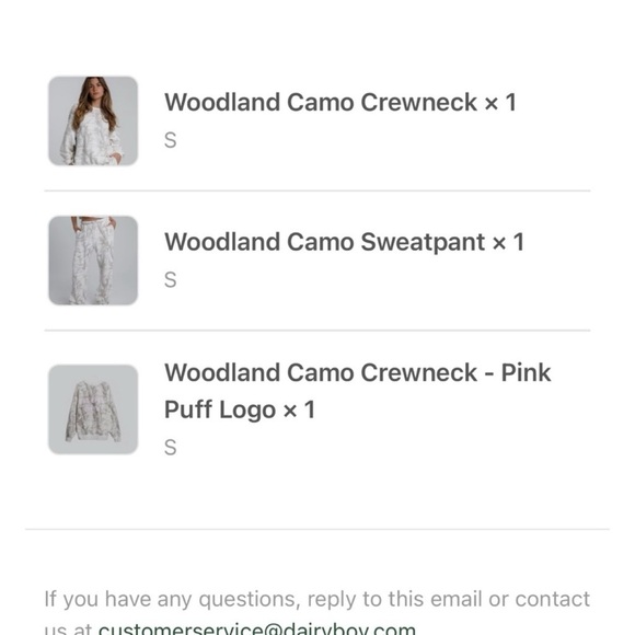 NEVER WORN NWT Dairy Boy Woodland Camo Pink Puff Crewneck - Picture 5 of 5